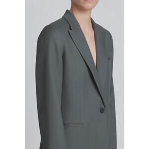 $1,398 Lafayette 148 Grey/Gray Virgin Wool Blazer - 4